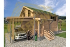 Проект одноэтажного деревянного дома из бруса «Ленинский»