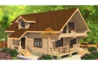 Одноэтажного дом из бревна с мансардой «Ясенки»