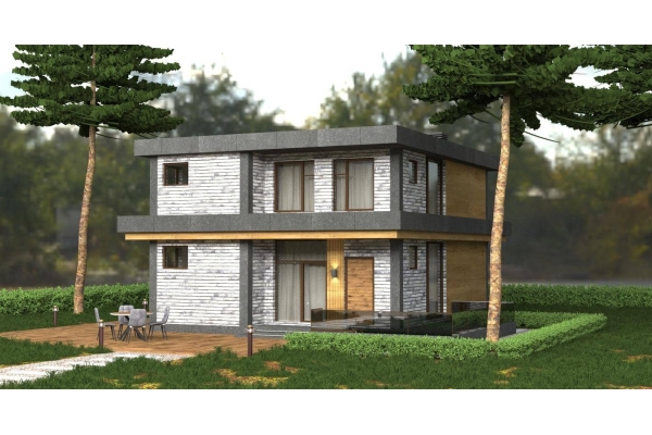 Монолитный двухэтажный дом ЧИОС 106 (стандарт)
