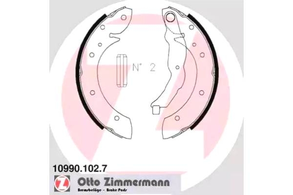 Комплект тормозных колодок арт: ZIMMERMANN 10990.102.7
